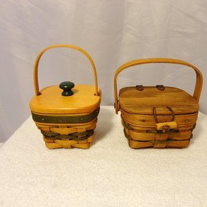 Longaberger Shamrock & Lots of Luck Baskets set of 2 baskets